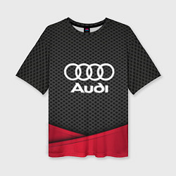 Женская футболка оверсайз Audi: Grey Carbon