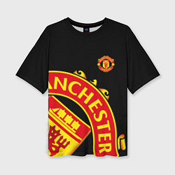 Женская футболка оверсайз FC Man United: Black Exclusive