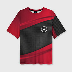 Женская футболка оверсайз Mercedes Benz: Red Sport