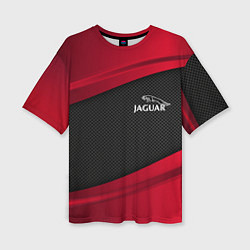 Женская футболка оверсайз Jaguar: Red Sport