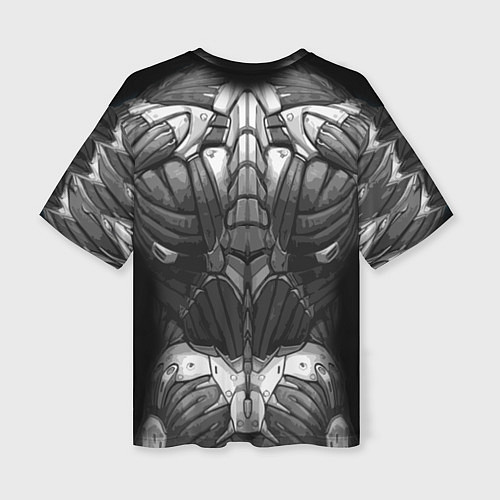Женская футболка оверсайз Экзоскелет / 3D-принт – фото 2