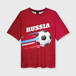 Женская футболка оверсайз Russia Football