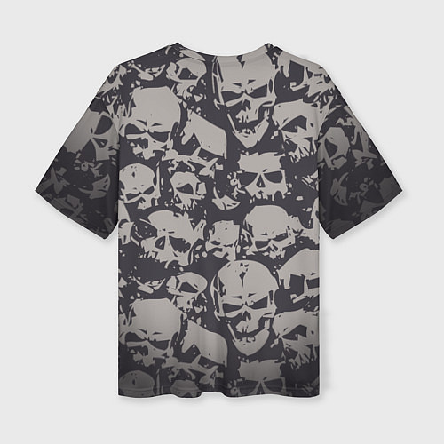 Женская футболка оверсайз Демонические черепа / 3D-принт – фото 2