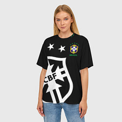 Футболка оверсайз женская Brazil Team: Exclusive, цвет: 3D-принт — фото 2