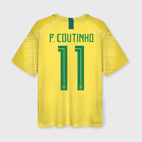 Женская футболка оверсайз Coutinho Home WC 2018 / 3D-принт – фото 2