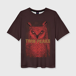 Женская футболка оверсайз Twin Peaks: Red Owl