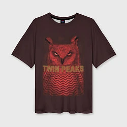 Женская футболка оверсайз Twin Peaks: Red Owl