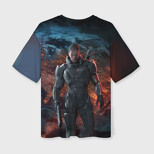 Женская футболка оверсайз Mass Effect: Soldier / 3D-принт – фото 2