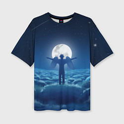 Женская футболка оверсайз XXXTentacion: Moon Angel