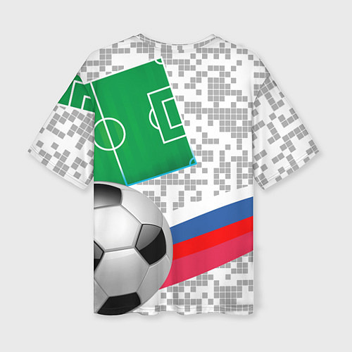 Женская футболка оверсайз Русский футбол / 3D-принт – фото 2
