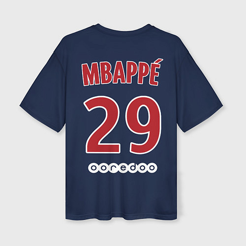 Женская футболка оверсайз FC PSG Mbappe 18-19 / 3D-принт – фото 2