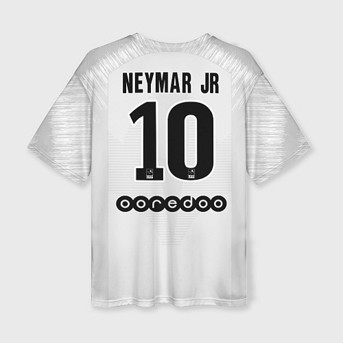 Женская футболка оверсайз Neymar away 18-19 / 3D-принт – фото 2