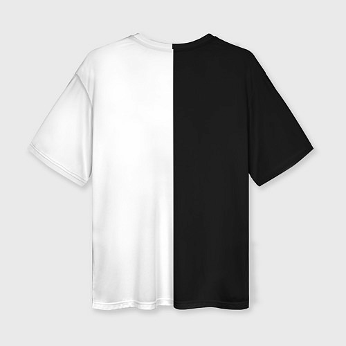 Женская футболка оверсайз Marshmello: Black & White / 3D-принт – фото 2