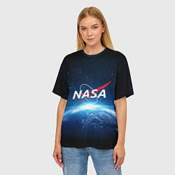 Футболка оверсайз женская NASA: Sunrise Earth, цвет: 3D-принт — фото 2