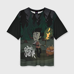 Женская футболка оверсайз Don't Starve: Night Forrest