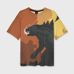 Женская футболка оверсайз Godzilla: Monster Smoke