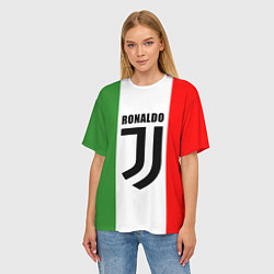 Футболка оверсайз женская Ronaldo Juve Italy, цвет: 3D-принт — фото 2