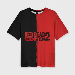 Женская футболка оверсайз RDD 2: Black & Red