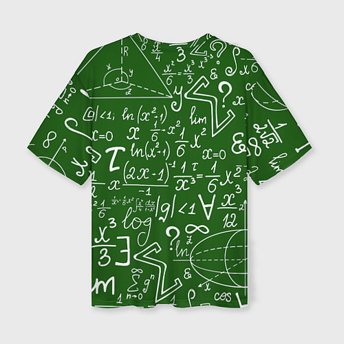 Женская футболка оверсайз E=mc2: Green Style / 3D-принт – фото 2