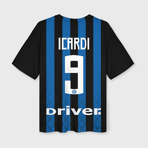 Женская футболка оверсайз Inter: Icardi 18-19 / 3D-принт – фото 2