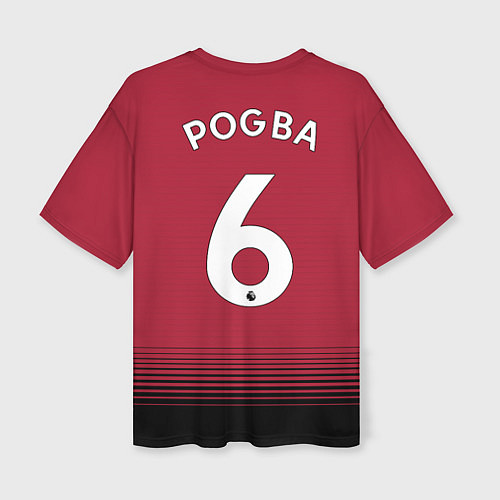 Женская футболка оверсайз FC MU: Pogba 18/19 / 3D-принт – фото 2