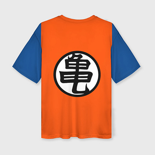 Женская футболка оверсайз DBZ: Kame Senin Kanji Emblem / 3D-принт – фото 2