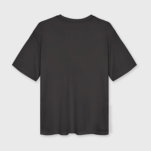 Женская футболка оверсайз Black Cat, Black Coffee / 3D-принт – фото 2