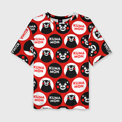 Женская футболка оверсайз Kumamon Pattern