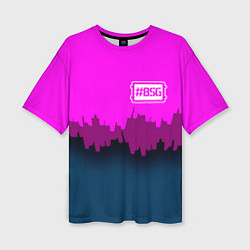 Женская футболка оверсайз BSG: Neon City