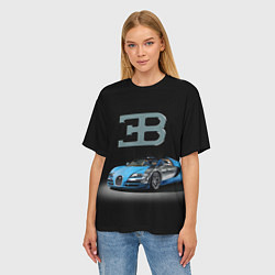 Футболка оверсайз женская Bugatti - motorsport extreme, цвет: 3D-принт — фото 2