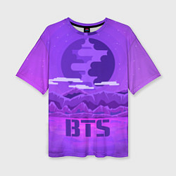 Женская футболка оверсайз BTS: Violet Mountains