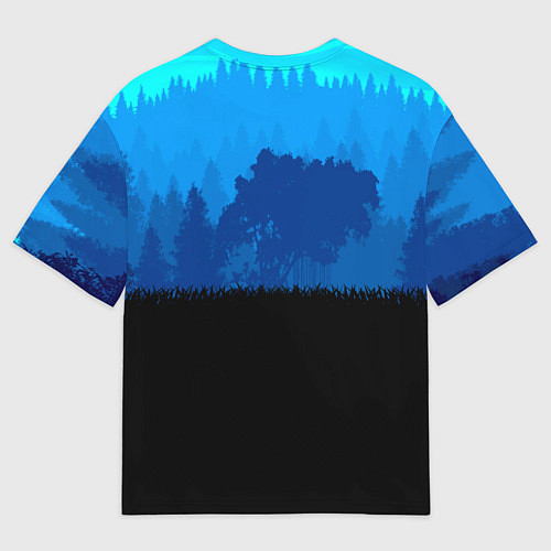 Женская футболка оверсайз RDR 2: Blue Style / 3D-принт – фото 2