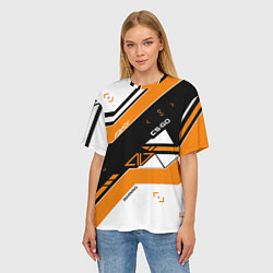 Футболка оверсайз женская CS:GO Asiimov Inverted, цвет: 3D-принт — фото 2