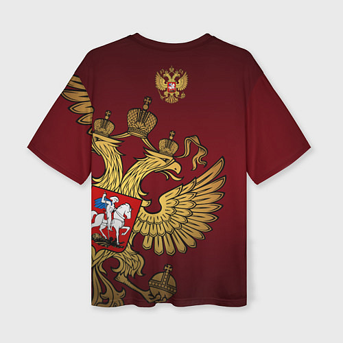 Женская футболка оверсайз Россия: Щедрая душа / 3D-принт – фото 2