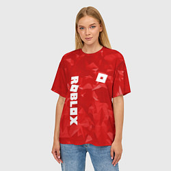 Футболка оверсайз женская ROBLOX: Red Style, цвет: 3D-принт — фото 2