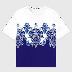 Футболка оверсайз женская Растительный орнамент, цвет: 3D-принт