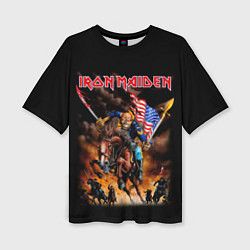 Женская футболка оверсайз Iron Maiden: USA Warriors