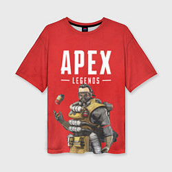 Женская футболка оверсайз Apex Legends: Red Caustic