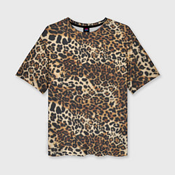 Женская футболка оверсайз Шкура леопарда