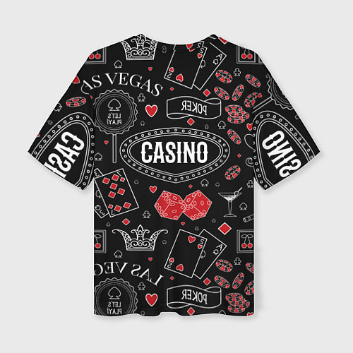 Женская футболка оверсайз Casino / 3D-принт – фото 2