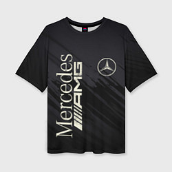 Футболка оверсайз женская Mercedes AMG: Black Edition, цвет: 3D-принт