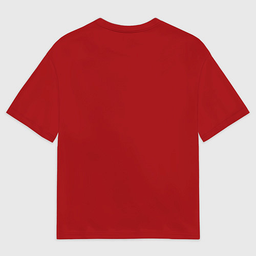 Женская футболка оверсайз Happy Valentines Day - декольте / 3D-принт – фото 2