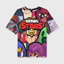 Женская футболка оверсайз Brawl Stars: Heroes