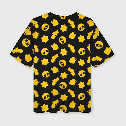 Женская футболка оверсайз Brawl Stars: Yellow Style / 3D-принт – фото 2