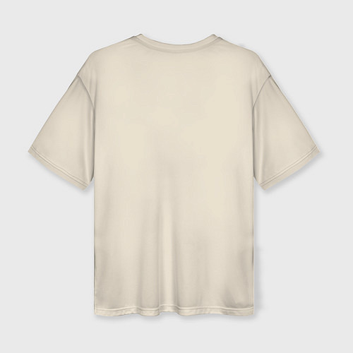 Женская футболка оверсайз Парижанка в берете / 3D-принт – фото 2