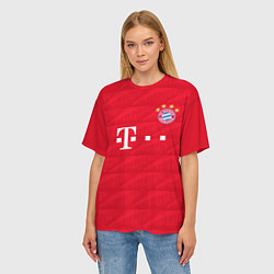 Футболка оверсайз женская FC Bayern: Home 19-20, цвет: 3D-принт — фото 2