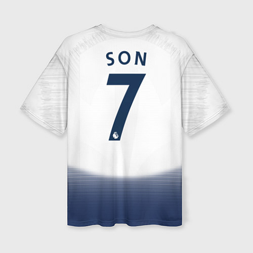 Женская футболка оверсайз FC Tottenham: Son Home 18-19 / 3D-принт – фото 2