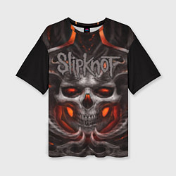 Женская футболка оверсайз Slipknot: Hell Skull