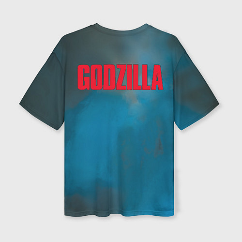 Женская футболка оверсайз Blue Godzilla / 3D-принт – фото 2