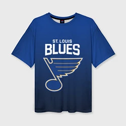 Женская футболка оверсайз St Louis Blues